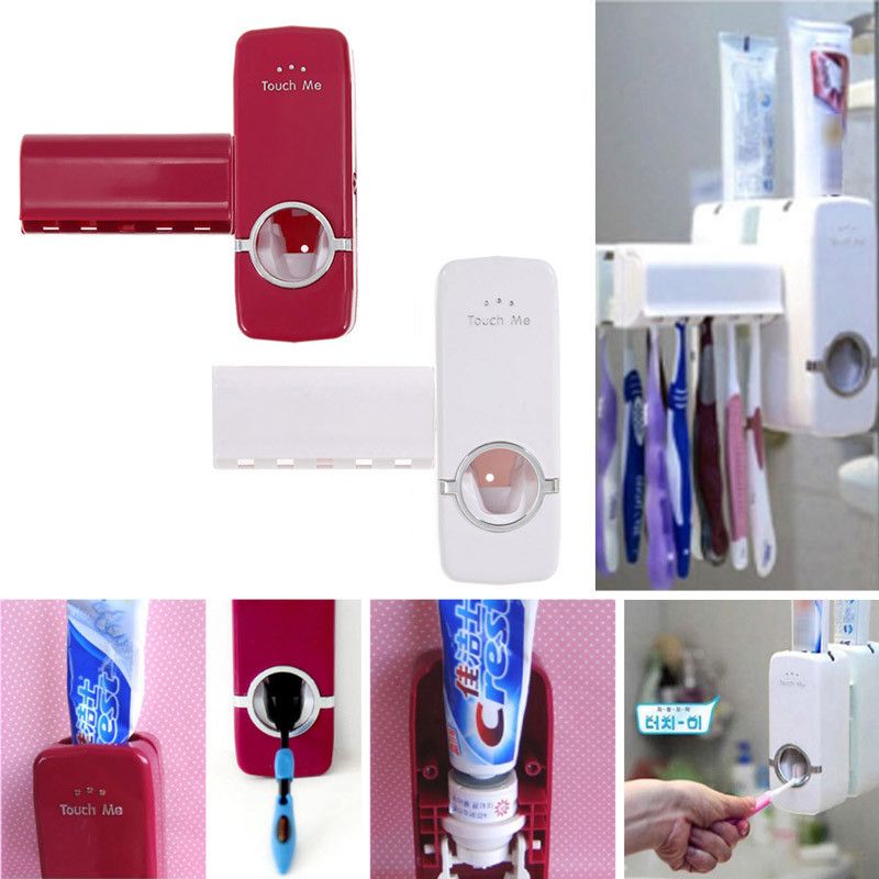 Автоматический дозатор зубной пасты с держателем зубных щеток