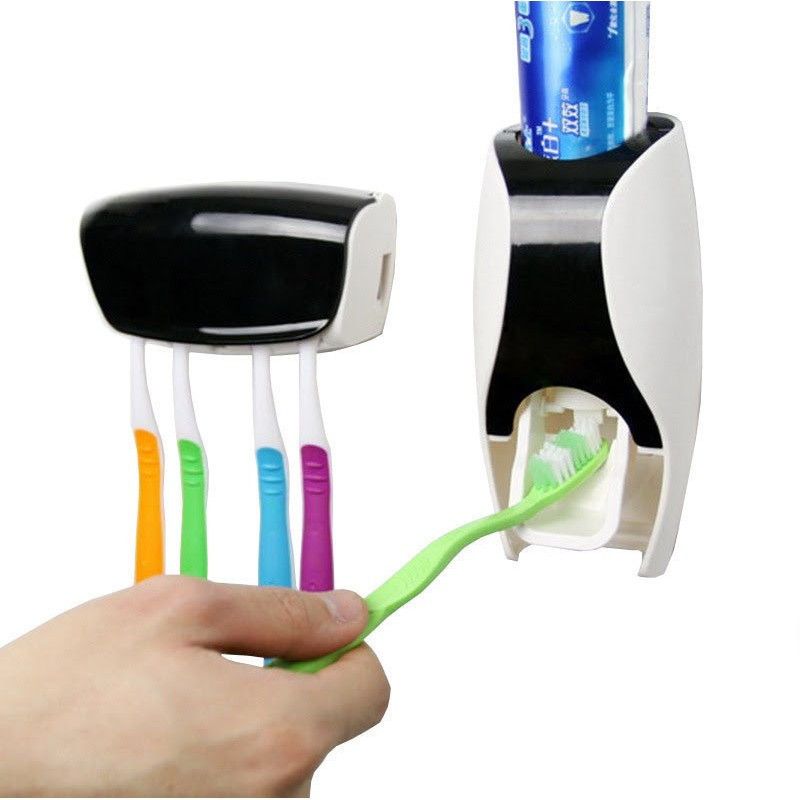 Автоматический дозатор зубной пасты с держателем зубных щеток
