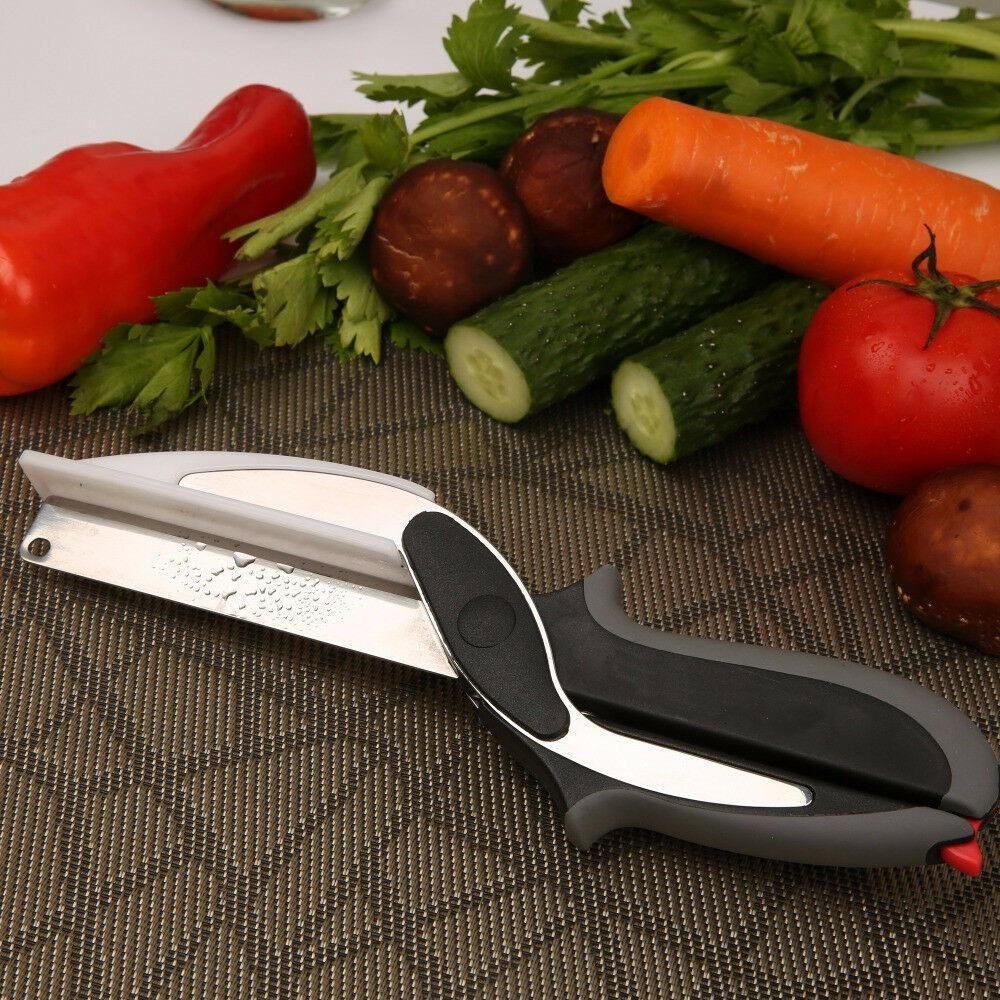 Универсальные кухонные ножницы Clever cutter / нож-ножницы 3 в 1 / умные ножницы