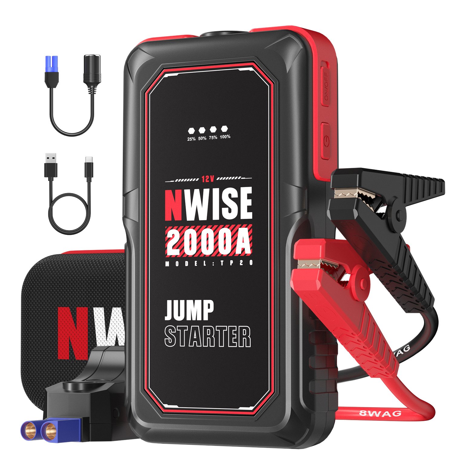 Пусковий пристрій для авто NWISE Jump Starter 2000A (TP20)