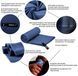 Полотенце из микрофибры быстросохнущее Weizer QuickDryTowel XL Navy (76x152см)