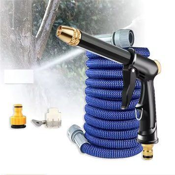 Универсальный шланг KRAFTMANN AquaJet Pro 15 м (растягивается) для полива и мойки высоким давлением