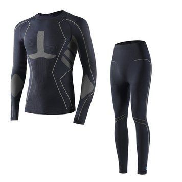 Термобілизна жіноча Nordvik StormGuard Black-Grey комплект