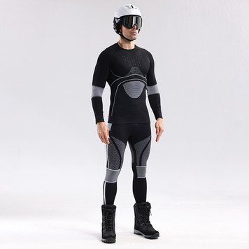 Термобілизна чоловіча бесшовна Nordvik PolarShield X-40 Merino Seamless Black комплект